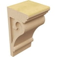 thumbnail image 5 of 7"W x 7"D x 14"H Wide Mayflower Rough Cedar Woodgrain TimberThane Corbel, Primed Tan, 5 of 6