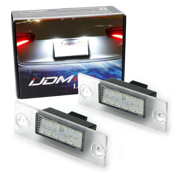 OEM-Fit 3W Full LED License Plate Light Kit For 1998-01 Audi A4 S4 (B5 Model), Powered by 18-SMD Xenon White LED