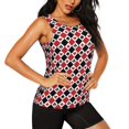 thumbnail image 2 of Gukieu Playing Cards Print Women's Quick-drying Fitness Vest, Round Neck Sleeveless Fitness T-shirt, Suitable for Yoga, Sports-Large, 2 of 7