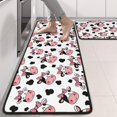 thumbnail image 2 of Cow and Bow White Pattern Anti Fatigue Kitchen Rugs Set Of 2, Non Slip Washable Decorative Floor Mats for Sink Laundry and Home Use, 17"x47", 2 of 5
