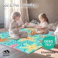 thumbnail image 4 of ODIKA 2'x3' Machine Washable Non-Slip Area Rug, Starfish and Shell Mosaic Art with Oceanic Swirls Coral Motifs High Traffic Rug, Turquoise, 701895, 4 of 5
