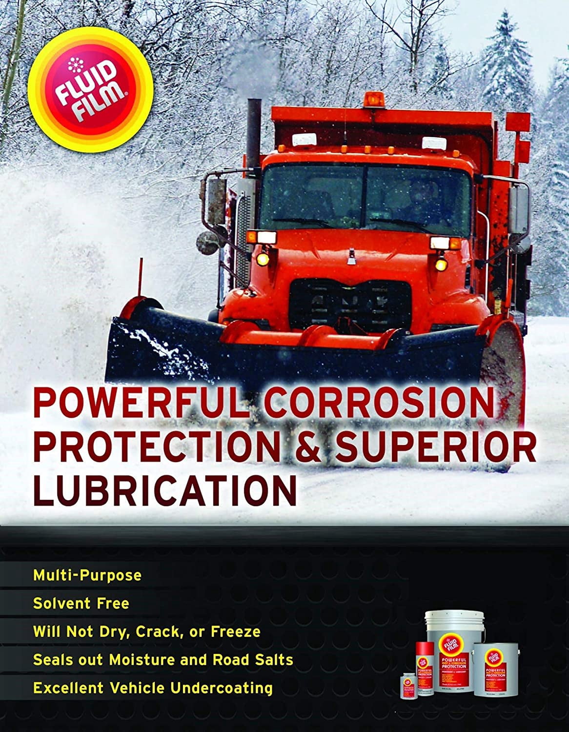 Fluid Film (3 Aerosol Cans) Rust & Corrosion Protection; Metal Surface Penetrant & Lubricant, Marine, Automotive, Industrial, Home, 11.75 Oz