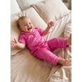thumbnail image 6 of Cenuakty Baby0-24M Jumpsuit Casual Short Sleeve Lapel Collar Contrast Line Button Up Romper Footless Newborn Pajamas, 6 of 9
