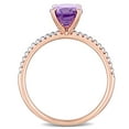 thumbnail image 4 of Everly Women's Amethyst 14K Rose Gold Engagement Ring, 4 of 8