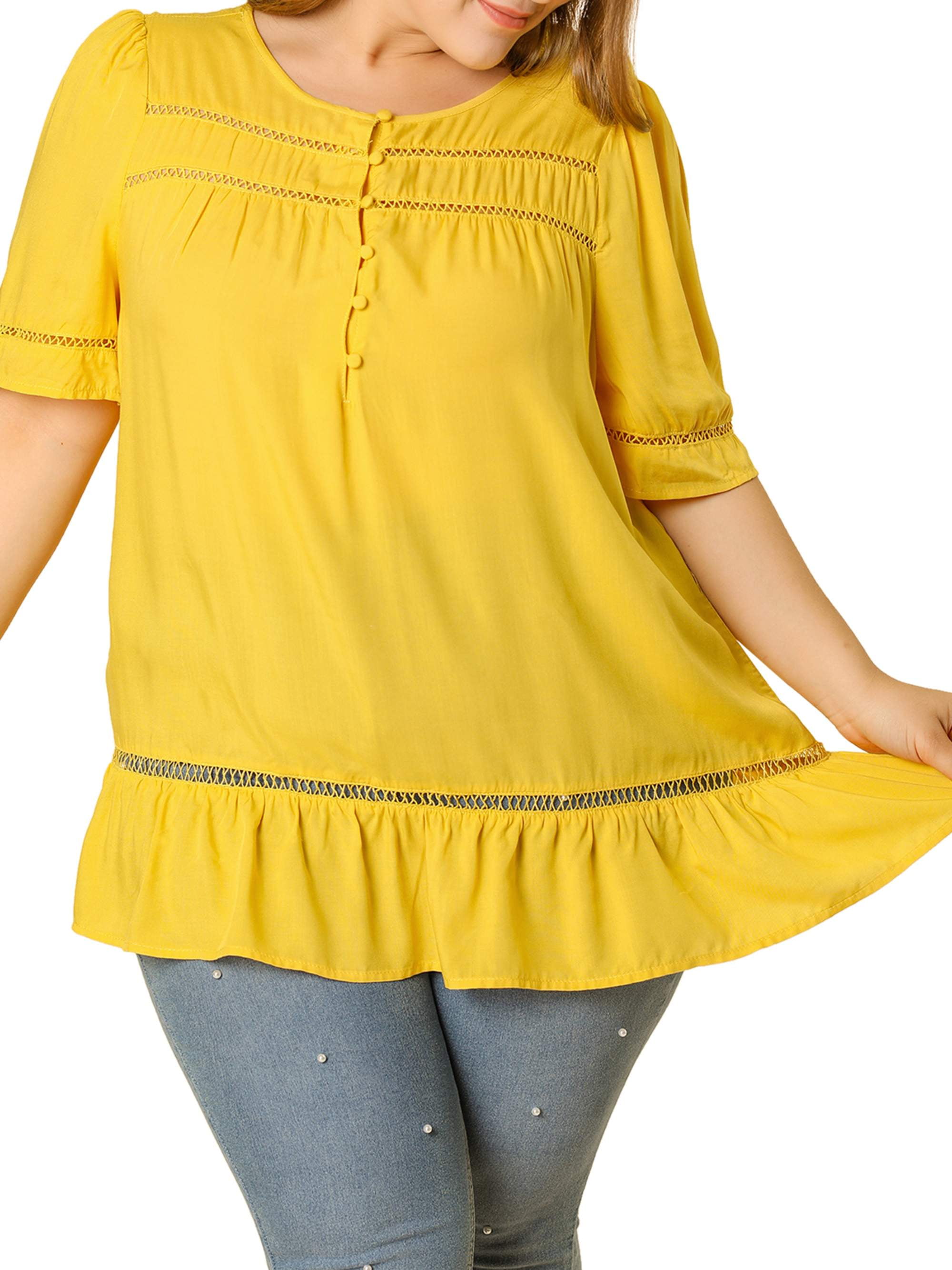 plus size boho peasant tops