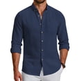 thumbnail image 2 of COOFANDY Men' Casual Shirts Button Up Shirt Linen Summer Beach Wedding Outfit for Men, 2 of 6