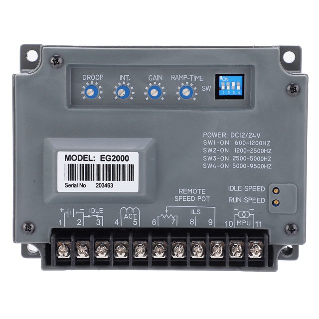 TICFOX Controlador de velocidad del motor TICFOX,regulador electrónico,regulador de Control de generador diésel EG2000 12/24VDC,placa de Control de velocidad del generador