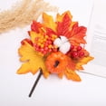 thumbnail image 2 of Hojas de arce artificiales de plástico, enredadera otoñal con guirnalda de calabazas. mi, 2 of 7