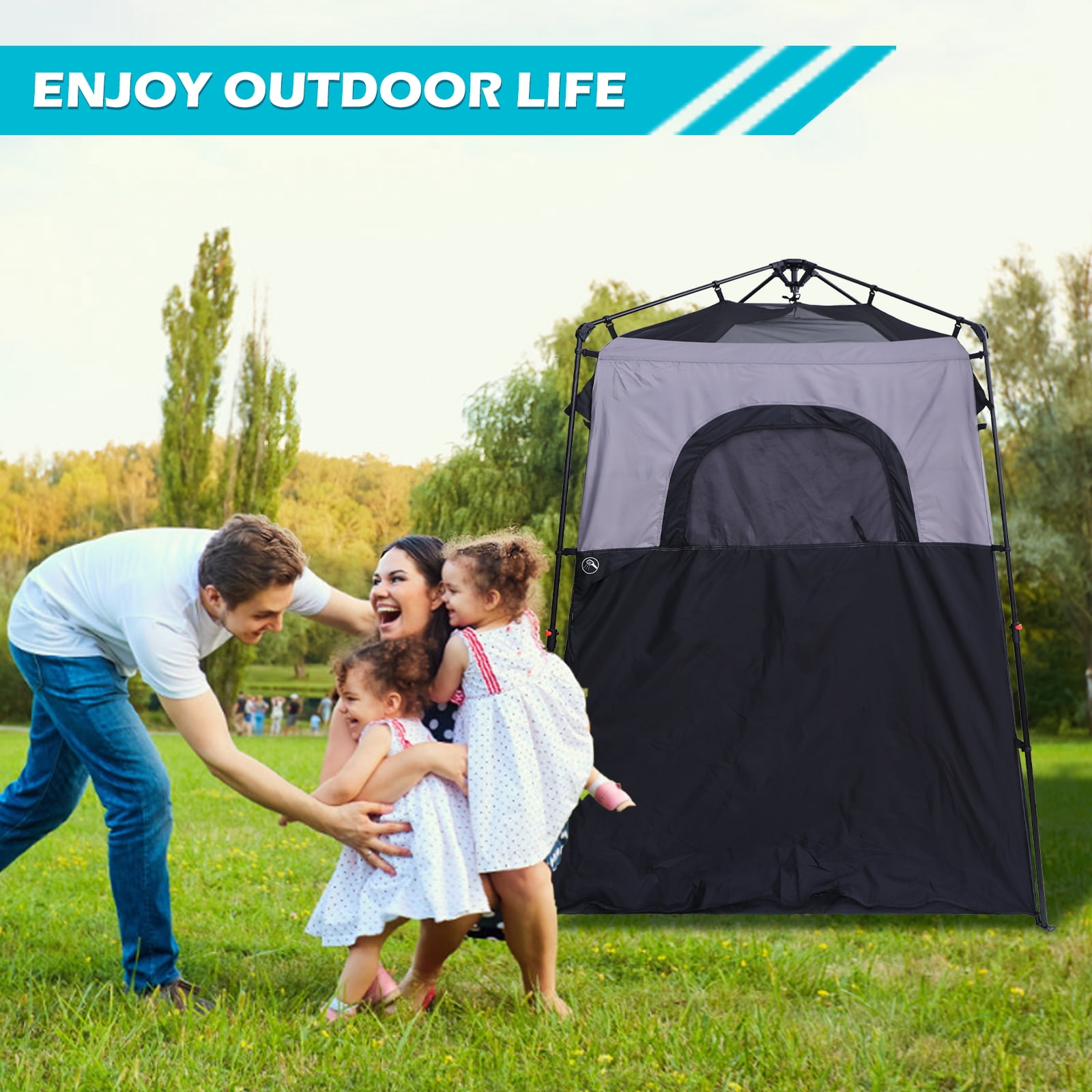 Oversized Instant Pop-Up Privacy Tent for Camping, Outdoor Showers, and Toilets (1 Room)