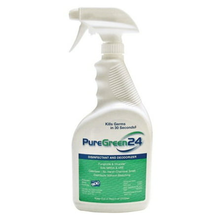 Puregreen24 32oz Spray Bottle Disinfectant Deodorizer Germ Killer Safe EPA Registered Cleaning Product Sz 32 (The Best Green Cleaning Products)
