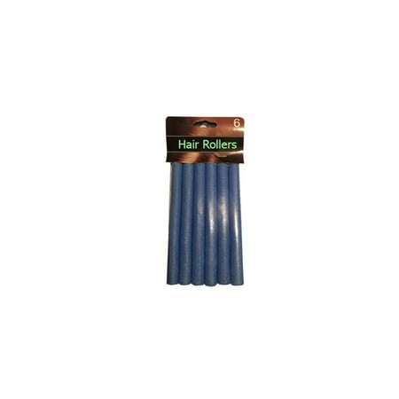 Roller Set Curls - Set of 6 Foam Curlers For Perfect Spiral Curls Or Waves Without Heat