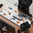 thumbnail image 2 of Long Mouse Pads for Desk,White Dinosaurs Geometric Plants Pattern Desk Mats on Top Of Desks, Desk Mouse Pad Extra Large with 3mm Non-Slip Base and Stitched Edge for Gaming,Office,Work,Home 35.4"x15.7", 2 of 6