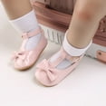 thumbnail image 2 of Otqutp Casual Flower Girls Dance Shoes Toddler Kids Girls Soild Bowknot Princress Shoes Soft Sole The Floor Barefoot Non Slip First Walkers Prewalker Shoes, 2 of 8