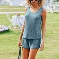 thumbnail image 6 of uublik Women's Loungewear Sets Valentine's Day Lace Sleepwear Cami Shorts Set Nightwear Blue M, 6 of 6