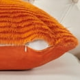 thumbnail image 2 of Home Soft Things Shaggy Wavy Faux Fur Pillow Covers, 1 piece, 20"x20", Burnt Orange, 2 of 8