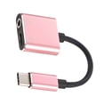 thumbnail image 3 of Bearachild USB C Audio Splitter C a Jack 3,5mm tipo C Cable adaptador auriculares Cable auricular 3,5mm adaptador convertidor para Teléfono y Comunicación Oro rosa, 3 of 5