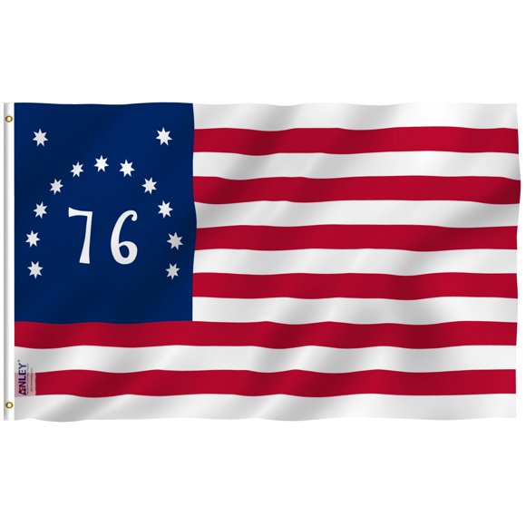 ANLEY [Fly Breeze] 3x5 Foot Bennington 76 Flag - Vivid Color and UV Fade Resistant - Canvas Header and Double Stitched - American Revolution Flags Polyester with Brass Grommets 3 X 5 Ft