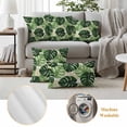 thumbnail image 6 of Outdoor Pillow Covers Green Palm Leaf Tropical Plant Waterproof Pillow Cases 16x16 Set of 2, Tortoise Leaves Seamless Throw Pillow Cover Pillowcase for Patio Balcony Couch Garden, 6 of 9