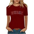 thumbnail image 1 of Moda para mujer Tops Funny Printe CasualFit Camisetas Blusa Estampado Camisa Fridja  bn2887, 1 of 5