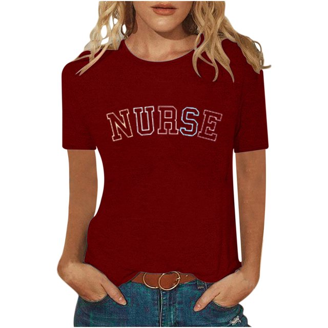 Moda para mujer Tops Funny Printe CasualFit Camisetas Blusa Estampado Camisa Fridja bn2887
