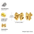 thumbnail image 7 of Gold Bow Earrings for Women Bow Stud Earrings Dainty Ribbon Earrings Small Bowknot Earrings Jewelry Birthday Christmas Gifts, 7 of 7