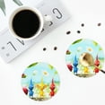 thumbnail image 4 of Lsque Pikmin Pattern 4" Drink Coasters Set of 6, Leather Absorbent Coasters, Table Coaster Set Decorative Coffee Cup Coasters Housewarming Gift, 4 of 7