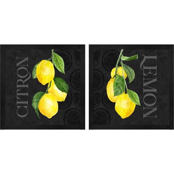 Great Art Now Live with Zest B by Tara Reed, 2 Piece Framed Art Set Each 13.25"W x 13.25"H