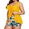 thumbnail image 3 of Women Plus Size Tankini Swimsuits Flowy 2 Pieces Bathing Suits with Shorts, 3 of 9