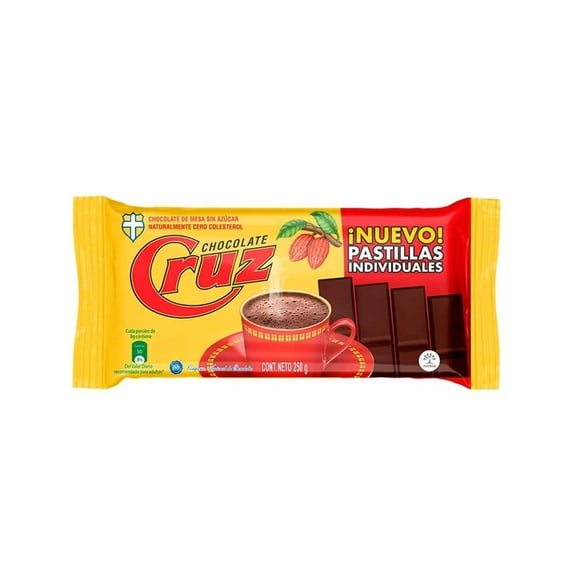 Chocolate Cruz Amargo Sin Azúcar - 8.81 oz - Sugar-Free Bitter Chocolate