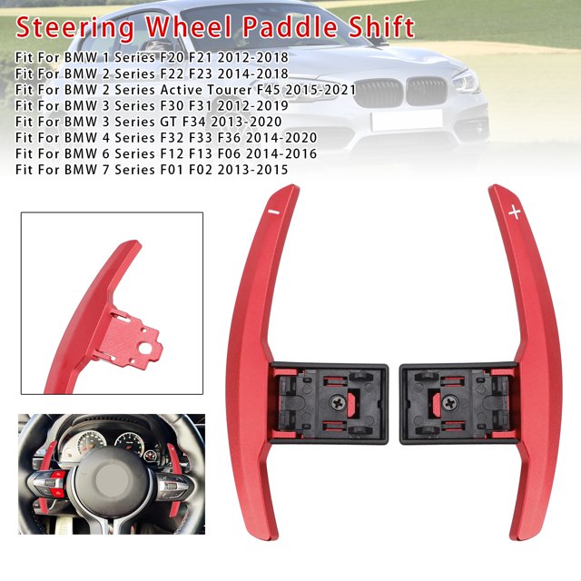 Paddle Shifter Extension For BMW F Series F30 F31 F32 F10 X3 X5 Aluminium Red