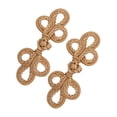 thumbnail image 4 of Maytalsory 2Pcs Decorative Fashion Chinese Knot Frog Buttons for Costumes knot frog button,Each button Coats Sweater Camel, 4 of 6