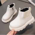 thumbnail image 2 of Otqutp Boys Girls Winter Chelsea Boots Side Zipper Warm Fleece Lined Ankle Boots Kids Non Slip Fashion Boots for Cold Weather, 2 of 6