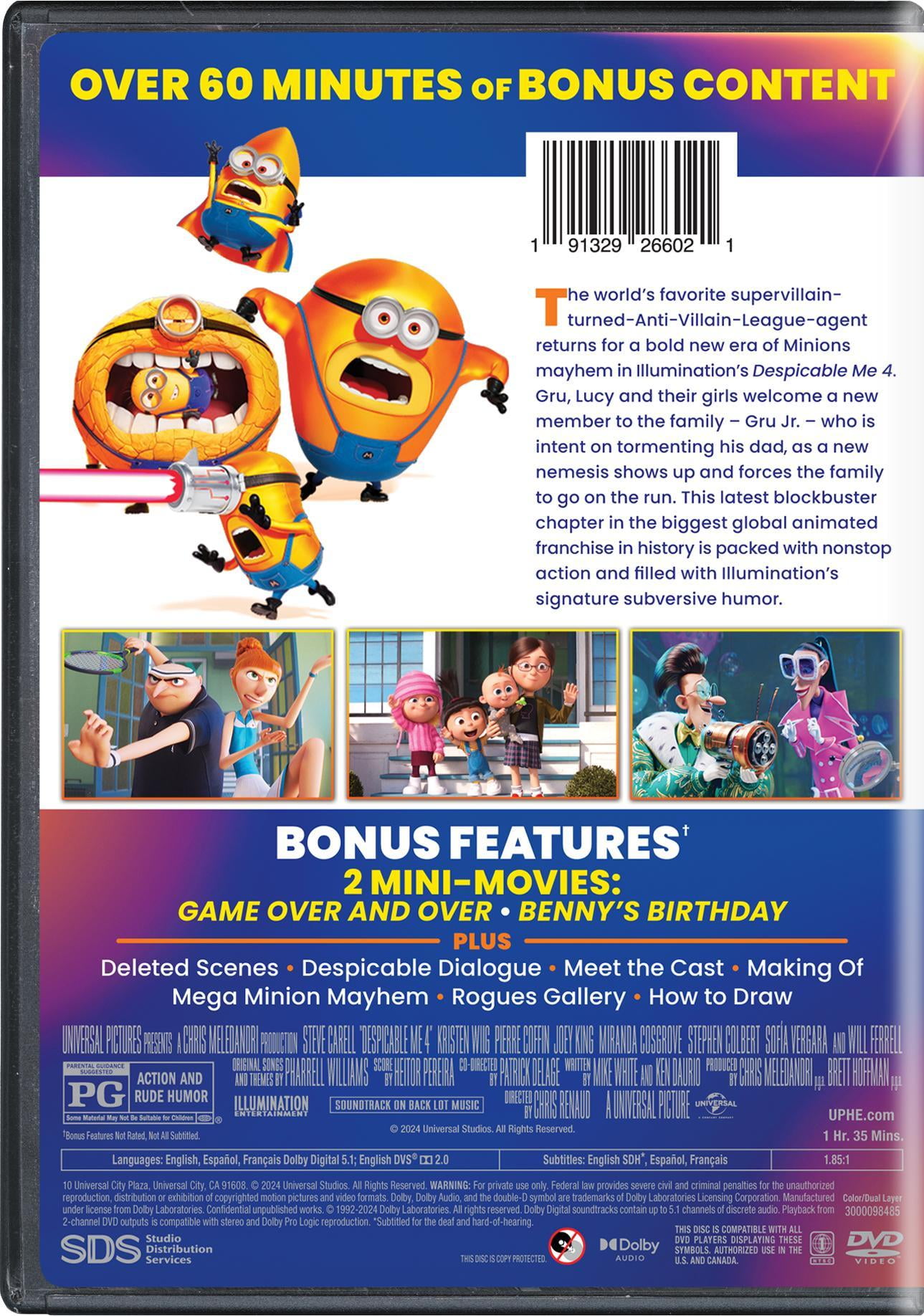 SDS Despicable Me 4 DVD Kids Family Animation Comedy PG