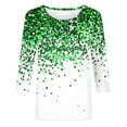 thumbnail image 4 of Hauts pour Femmes 2025 Blouses d'Été Nouvelles Dames Élégantes à Manches Courtes Robe Patchwork Blouses pour Femmes Manches 3/4, 4 of 5