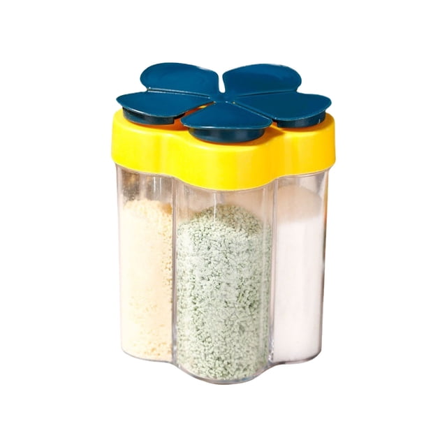 Spices and Seasonings,Seasonings for Cooking,5 in 1 Spice Container and Pepper Shaker Transparent Seasoning Shaker Can Filter Lumps Spice Jars for Home Restaurant Kitchen Cooking Steak Bbq
