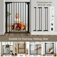 thumbnail image 5 of Baby Safety Gate, Caveen Extra Tall 36'', 29.5-46'' Wide Baby Gate Stairway and Hallway, for Ages 6 to 36 Months, Black, 5 of 9