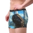 thumbnail image 4 of Balery Majestic Eagle Over Castle Men's Boxer Briefs, Soft and Breathable Cotton Underwear with nylon Waistband-XX-Large, 4 of 9