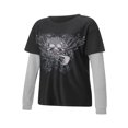 thumbnail image 3 of POINTERTECK Fashionable Women‘s Long Sleeve T-Shirts with Print and Patchwork Design, 3 of 9
