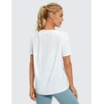 thumbnail image 3 of CRZ YOGA Women's Short Sleeve Shirts Loose Fit Pima Cotton Workout T-Shirt Tops, 3 of 7