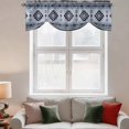 Aztec Tie Up Valances Curtain, Dark Blue Southwest Wind Bohemian Farm ...