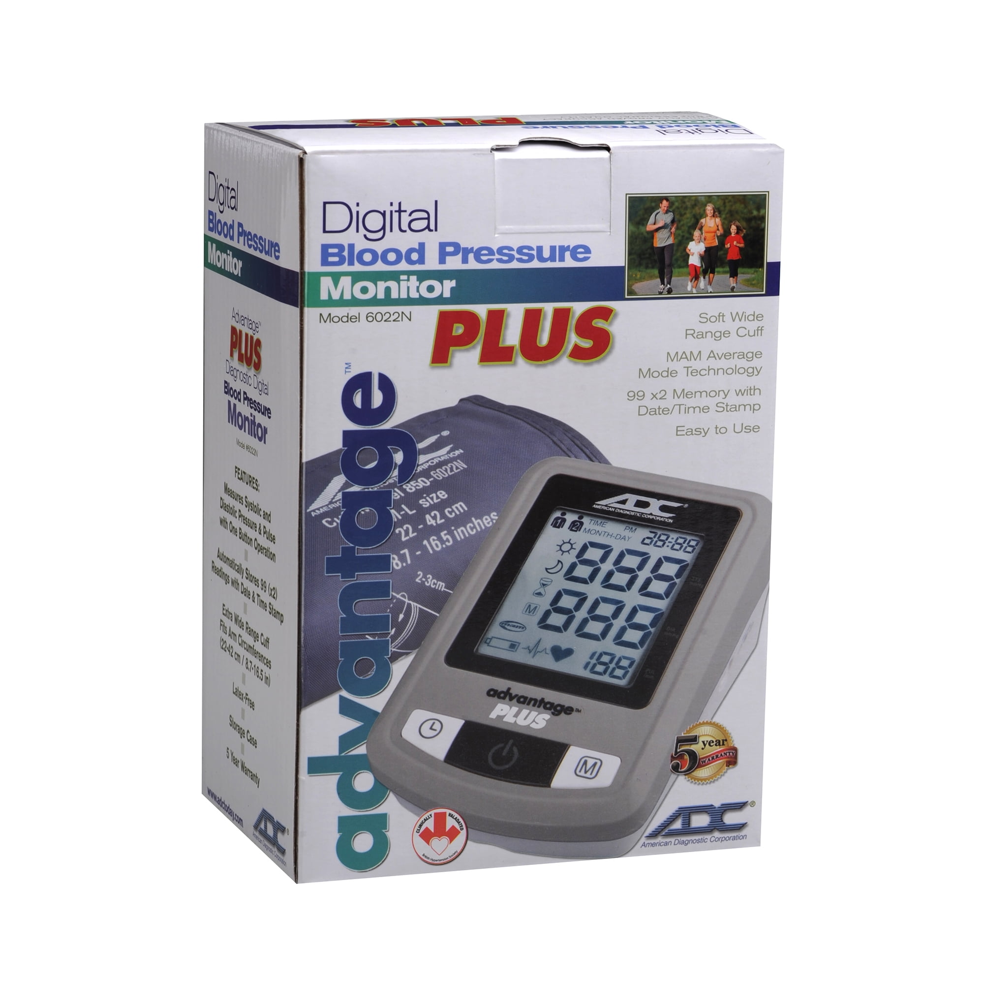 Advantage 6015N Series Adult Cuff Wrist Home Automatic Digital Blood  Pressure Monitor, Adult Cuff 1 ct - Kroger