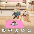 thumbnail image 6 of Dog Food Mat, Silicone Dog Cat Bowl Mat, Non Slip Waterproof Pet Feeding Mat Food Container for Small Animals, Pink, 6 of 8