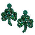 thumbnail image 4 of BESTOYARD-1 Pair 2025 St. Patrick's Day Earrings Novelty Drop Earrings Shamrock Dangling Earrings for Women, 4 of 7