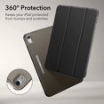thumbnail image 3 of AmPm Ascend Trifold Case Compatible with iPad 10th Generation (2022, 10.9 Inch), Auto Sleep and Wake, Trifold Stand, Lightweight Hard Back Cover, Frosted Black, 3 of 8