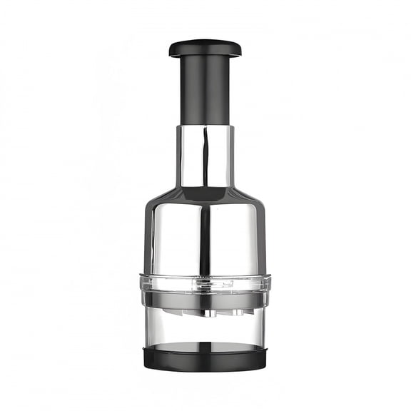 5-in-1 Stainless Steel Food Chopper - Effortless Onion & Garlic Dicer, Manual Vegetable Cutter with Quick-Lock for Cooking Prep