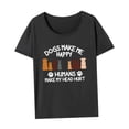 thumbnail image 4 of Camiseta de mujer básica camiseta streetwear cuello redondo camisa para la calle desplazamientos playa S, 4 of 7