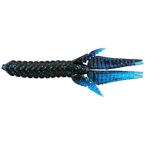 Gambler Why Not 4 1/2 inch Soft Plastic Creature 7 pack (Black Blue Blue Tip)