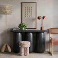 thumbnail image 2 of Claire Brown Checkered Boucle Stool, 2 of 4