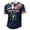 Navy, variant on SXCXLSA 250 Anniversary USA Polo Shirt For Mens Short Sleeve Stand Collar Patriotic 4th Of July Shirts With Button Flag Stars Stripes Blouses Pullover Outfits Black L