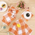 thumbnail image 6 of decorUhome 6-pack 100% Cotton Waffle Weave Kitchen Dish Cloth, 12x12 Inches, Super Soft and Absorbent Dish Towels, White & Orange, 6 of 8